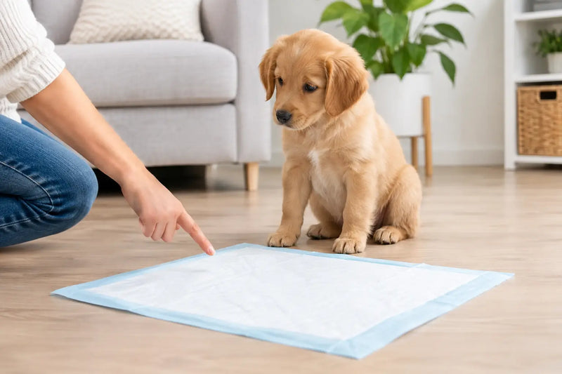 Cómo entrenar a tu cachorro con pipí pads