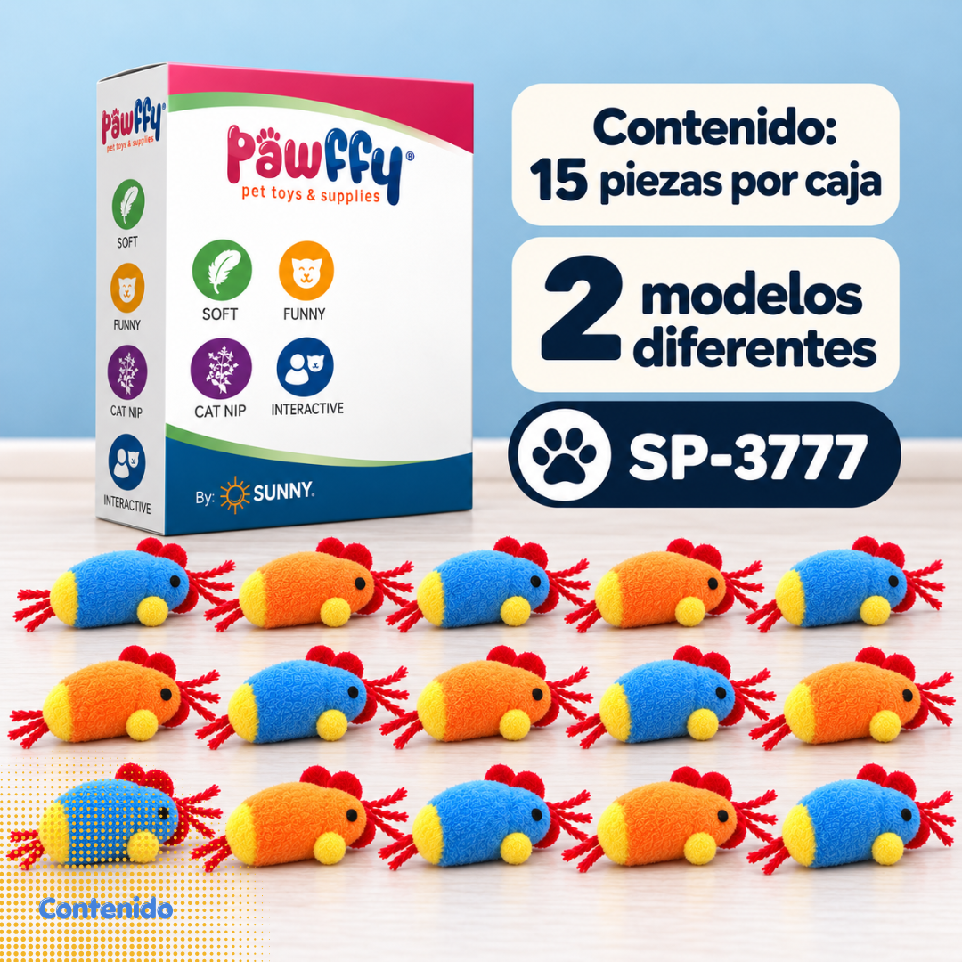 Pollitos Locos CatNip 15 piezas