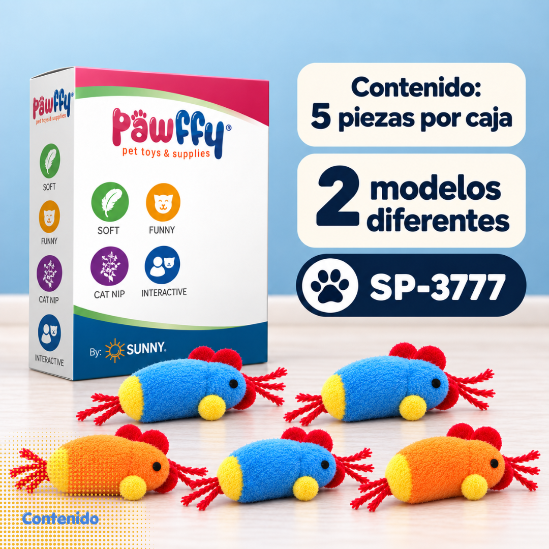 Pollitos Locos CatNip 5 piezas