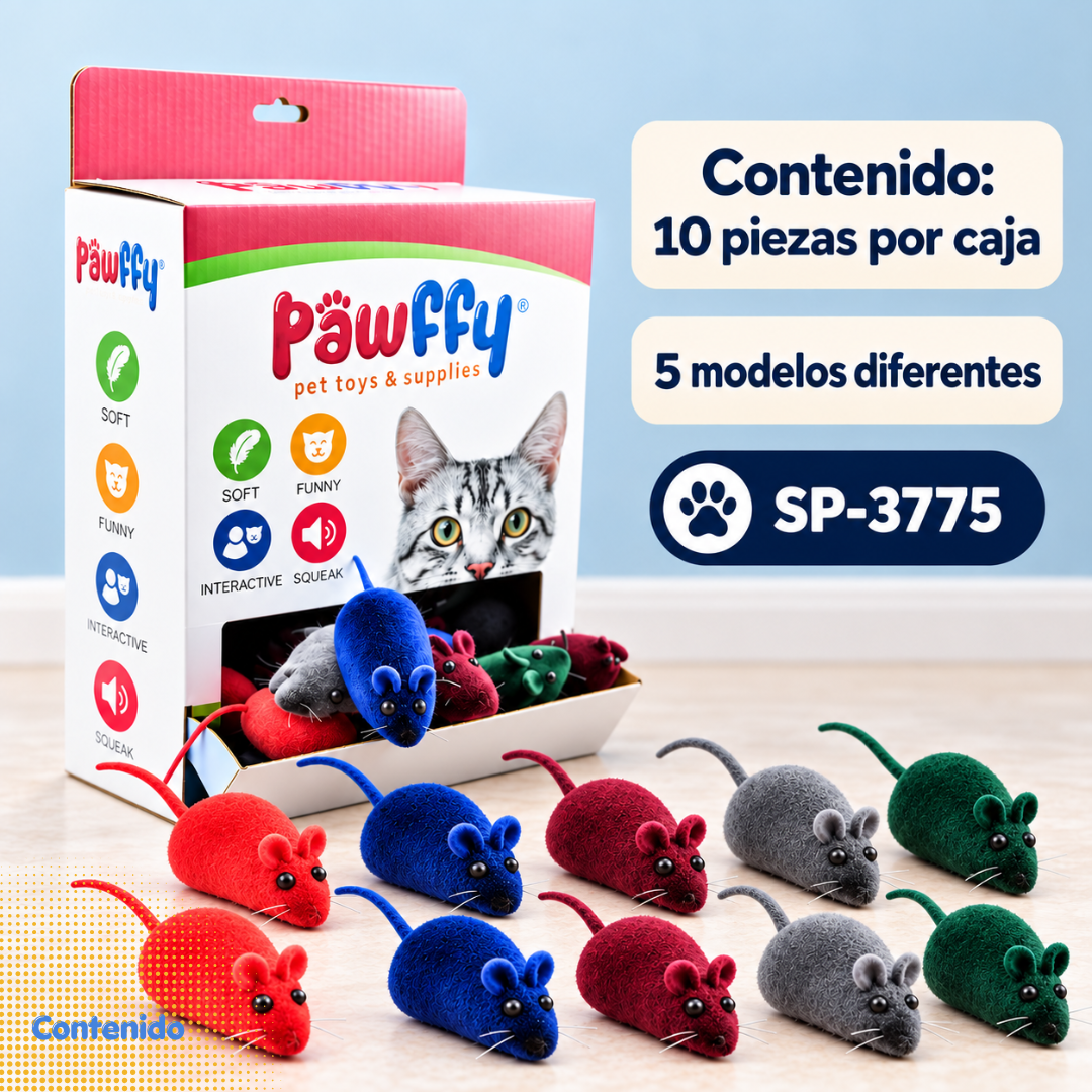 Ratones Sonajeros 10 piezas